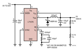 Wide Input Range, High Efficiency, Step-Down Switching Regulator