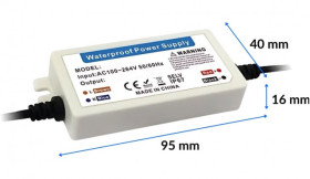 ZI 12V 3A 36W IP67 ZASILACZ POD LUSTRO