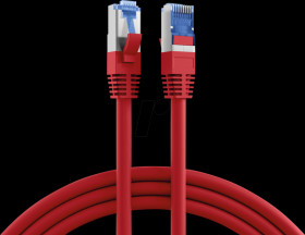 K5525FRT.1 Cat. 6A S/FTP patch cable, Super Flex, 1 m, red