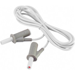 VOLTCRAFT VC8063490 Safety test lead Banana jack 4mm2.00 m; White; MSB-5010 A