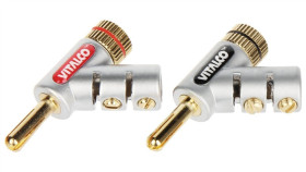 Para Kątowych Wtyków Bananowych Ban-Plug-Hq/Kat Czerwony + Czarny Vitalco