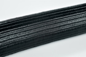 Plastic braided sleeve, inner Ø 25 mm, range 18-28 mm, black, halogen free, -60 to 150 °C, 170-42500