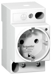 Gniazdo moduł. iPC-2p+E-16A-250VAC-VDE 0620-niemiecki standard-ze wskaź.napięcia A9A15035