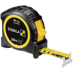 Stabila 19842 BM 300 Tape Measure 10m ABS-PC Durable Unbreakable Housing