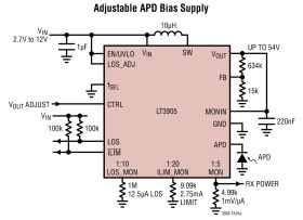 Boost DC/DC Converter with APD Current Monitor