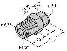 Turck 9910529 CF-M-6-N1/2-A4, 1 szt.