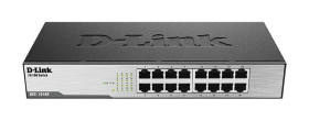 Nie Ethernet Switch 16-portowy , montaż: stacjonarny, szafa Rack 100Mb 10/100Mbit/s 16 0, D-Link Bez zarządzania