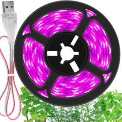 Taśma LED SMD2835 3m Do uprawy i wzrostu roślin, USB 5V, Heckermann