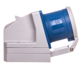 Wtyczka odbiornikowa z klapką 32A 3P 230V niebieska IP44 523-6d