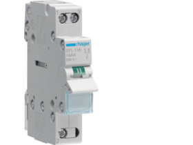 Modułowy przełącznik instalacyjny I-II punkt wspólny od dołu 1P 16A 230VAC SFL116 HAGER