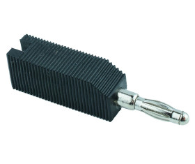 4mm Black Stackable Banana Test Plug