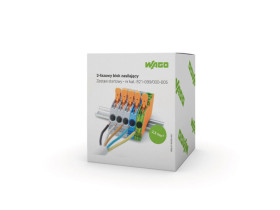 Zestaw złączek TOPJOBS do zasilania 3 fazowego 2,5mm2 kompletny z 2-przewodowymi złączkami listwowymi z dźwignią i przyciskami P