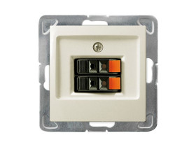 IMPRESJA Gniazdo głośnikowe podwójne ecru GG-2Y/m/27 OSPEL