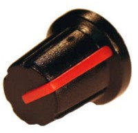GALKA-1R Gałka potencjometru obrotowego - pasek czerwony (na ośkę 6 mm) wysokość 14 mm