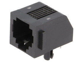 Gniazdo RJ11 4-pin Kat 3 ekranowane,niskoprofilowe na PCB 5555163-2