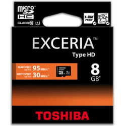 karta pamięci Toshiba microSDHC 8GB Exceria Type HD ( 30 / 95 MB/s ) class 10 UHS-I
