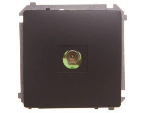 Simon Basic Gniazdo antenowe pojedyncze końcowe grafit matowy BMAK3.01/28