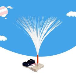 UFO Fiber Optic Lamp - Wooden DIY Educational Toy for Children