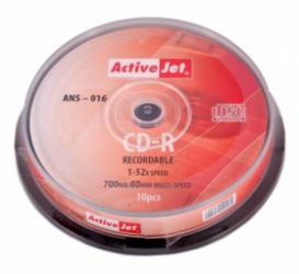 płyta CD-R ACTIVEJET 700MB 52x Cake 10szt.