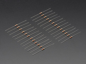 Through-Hole Resistors - 220 ohm 5% 1/4W - Pack of 25