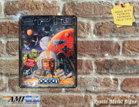 Rustic Retro Amiga Gaming EPIC Game Box - Metal Sign