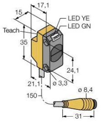 Czujnik dyfuzyjny Turck QS18EN6DBQ 3068751 1 szt.