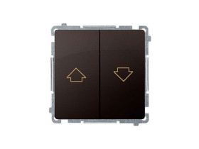 SIMON BASIC Wyłącznik roletowy zwierny przycisk (moduł) 10AX 250V zaciski śrubowe czekoladowy BMZ1.01/47 KONTAKT SIMON