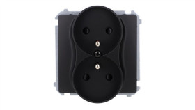 Simon Basic Gniazdo Wtyczkowe Podwójne Z Uziemieniem (Moduł), Z Przesł. Torów...