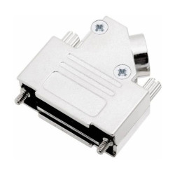 Encitech 6560-0166-14 D-Sub Housing 37 Pins 45&#xB0; Diecast Zinc Metal