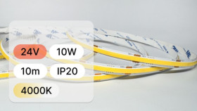 TASMA LED 24V COB 10W B.N. 480LED IOP20