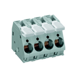 WAGO 2716-103 3 Pole 10mm 76A 30&#xB0; Lever PCB Terminal Block Grey