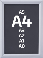 17FOM25A4S Folding frame, A4, aluminium