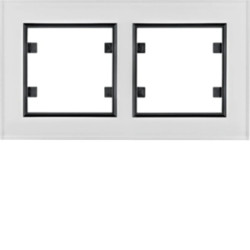 Lumina passion Ramka 2-krotna pozioma szkło białe WL9220