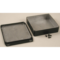 Hammond 1590WQFLBK Watertight Diecast Enclosure Flanged Lid 120x120x32 Black