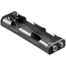 Goobay 11985 Battery Tray for 4x AA Stud &amp; Socket 109x32x16.2 mm