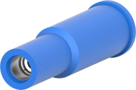 Insulated round plug sleeve, 4 mm, 1.0 to 2.6 mm², AWG 17-13, copper, tin-plated, blue, 165429-1