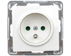 IMPRESJA Gniazdo pojedyncze z/u z przesłonami ecru GP-1YZP/m/27