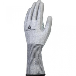 Rękawica dziana DELTANOCUT powlekana PU i dwoiną bydlęcą, ścieg 13 VENICUTDX1, kolor: szary, rozmiar: 8 / VECUTDX1GR08