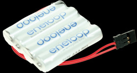 Rechargeable battery pack, NiMh, 750 Ah, 4.8 V, 4 cells, row