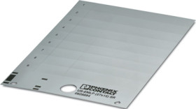 PVC device marker, (L x W) 14.9 x 26.9 mm, silver, carrier card with 27 pcs, 0828894