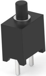 Pushbutton, 1 pole, black, unlit , 0.4 A/20 VDC, 1825096-1