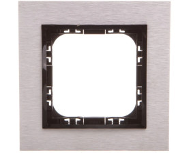 IMPRESJA Ramka pojedyncza szczotkowane aluminium R-1YAC/62/25