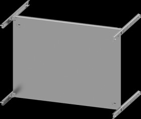 Mounting plate, sheet steel, (W x H x D) 600 x 400 x 400 mm, 8PQ3000-1BA61