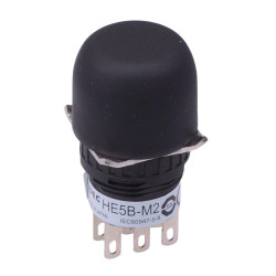 HE5B-M2PB Black Double 3-Position 16mm Round Enabling Switch IDEC