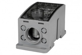 Blok rozdzielczy LKN 400A (1x185/4x16 - 2x35,1x25,4x16,4x10) Al/Cu- szary