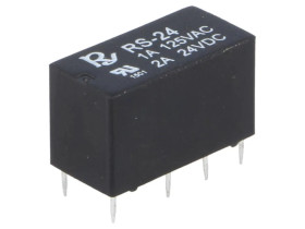 Przekaźnik elektromagnetyczny DPDT Ucewki 24VDC 1A/120VAC RS-24