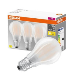 3PAK Żarówka LED E27 A60 11W = 100W 1521lm 4000K Neutralna 300 Filament OSRAM BASE