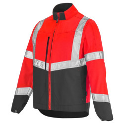 BLOUSON LUTEA ROUGE FLUO / GR CHARCOAL
