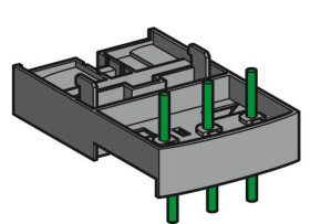 Blok łączeniowy, TeSys GV2 montowany na LAD-311 ze stycznikiem LC1-D09...D38 GV2AF4