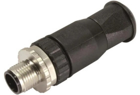 Złącze M12 śrubowe 4 polowe męskie proste nieekranowane 21033191401